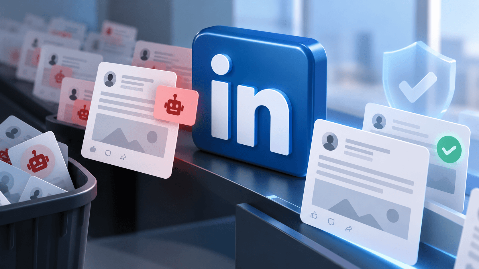 LinkedIn'de AI İçerik Enflasyonu ve Otantiklik | Vizenith — İçerik Pazarlaması kapak görseli